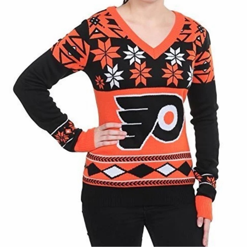 Flyers hockey team slim fit sweater